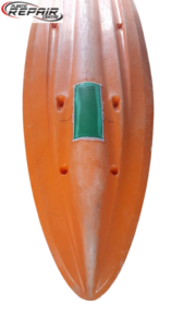 Cracked kayak hull repaired with plastic welding in Cape Town