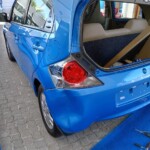 Before Bumper dents remove repair, no spray needed.