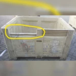 Before Industrial crates, bulk bin, fruit bin, agricultural pallet bin repairs plastic welding after